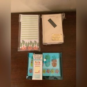 Decorative Paper Bundle Notables, Magnetic Listpad and Stationary Set